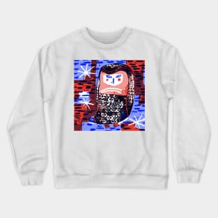 Owl in Starry Night Crewneck Sweatshirt